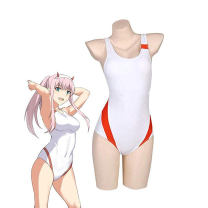 DARLING in the FRANXX 02 Zero Two Swimsuit Jumpsuit Cosplay Costumes