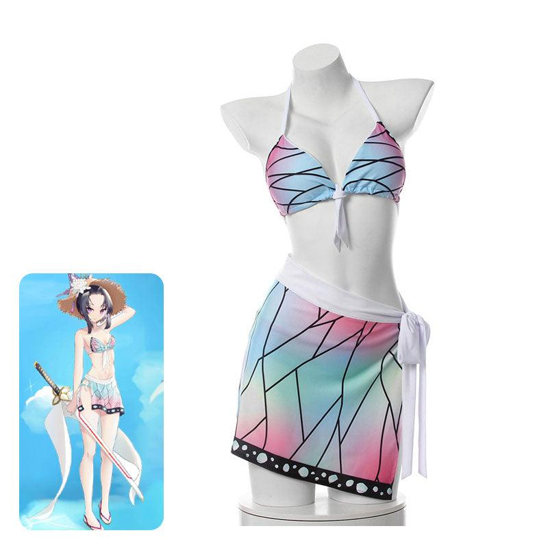 anime demon slayer kimetsu no yaiba kochou shinobu swimsuit cosplay costumes 3