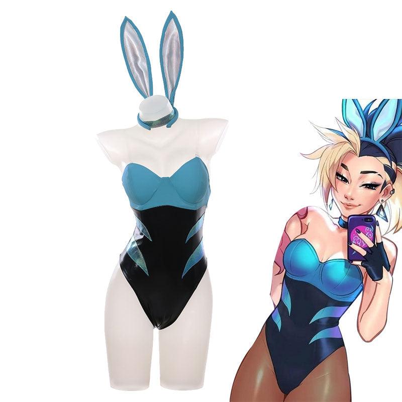 LOL KDA ALL OUT Akali Bunnysuit Cosplay Costumes