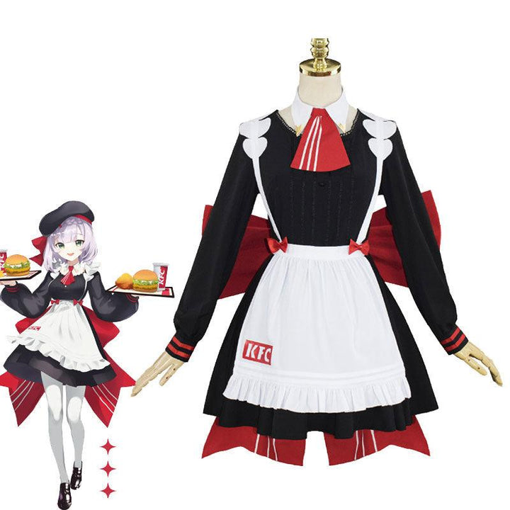 game genshin impact kfc noelle maid cosplay costumes