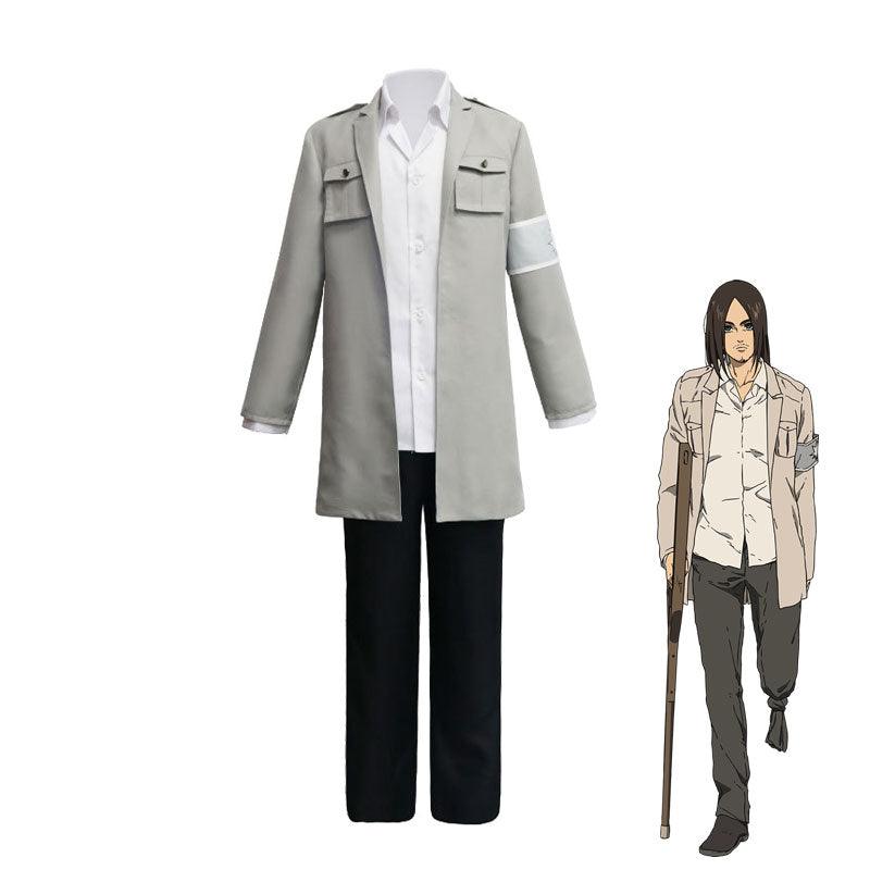 anime attack on titan 4 season eren yaeger uniform set cosplay costumes