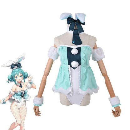 vocaloid hatsune miku white rabbit pearl outfits cosplay costumes