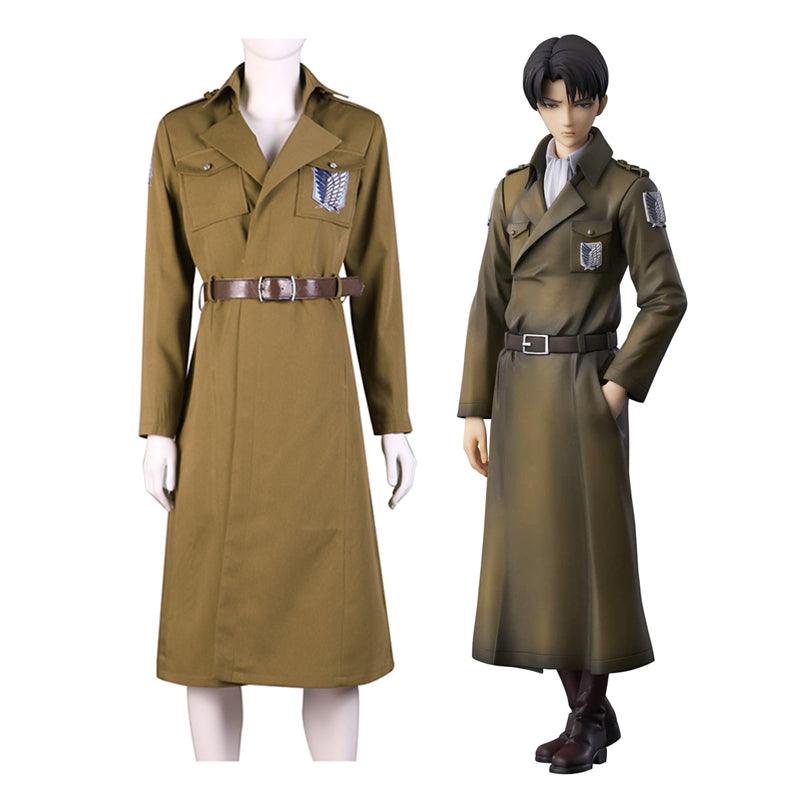 anime attack on titan levi ackerman survey corps coat cosplay costume
