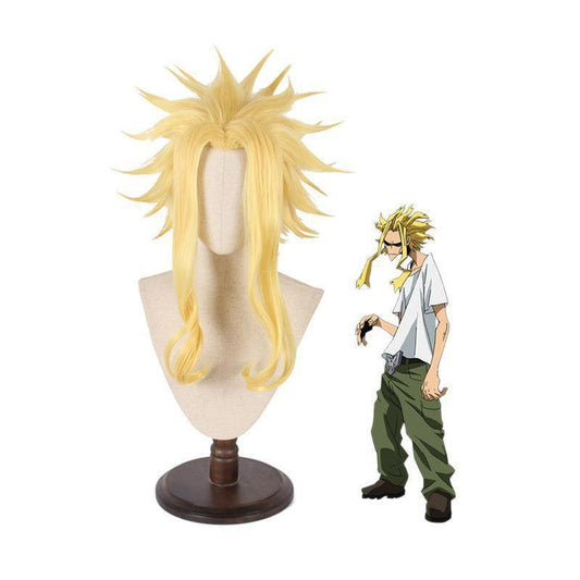 anime my hero academia daily all might blonde cosplay wigs