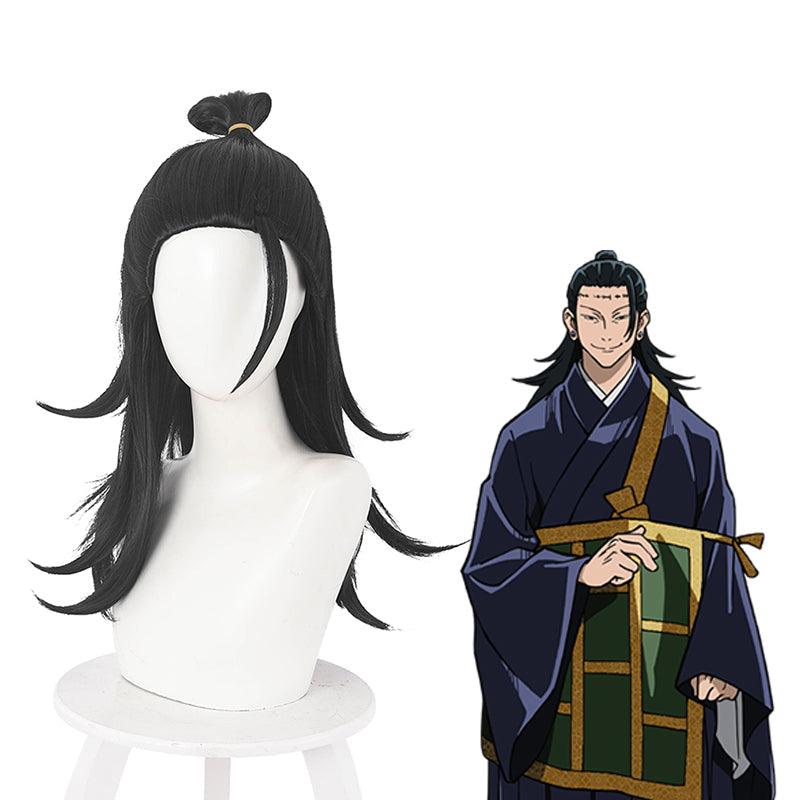 anime jujutsu kaisen suguru geto long black cosplay wigs