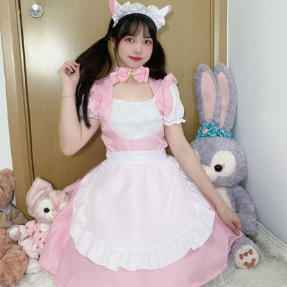 Pink Cat French Maid Outfit Plus Size Dress Cute Lolita Fancy Dress Cosplay Costume