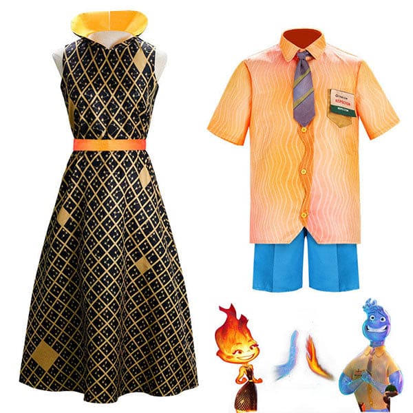 Movie Elemental Ember and Wade Adult and Children Cosplay Costume
