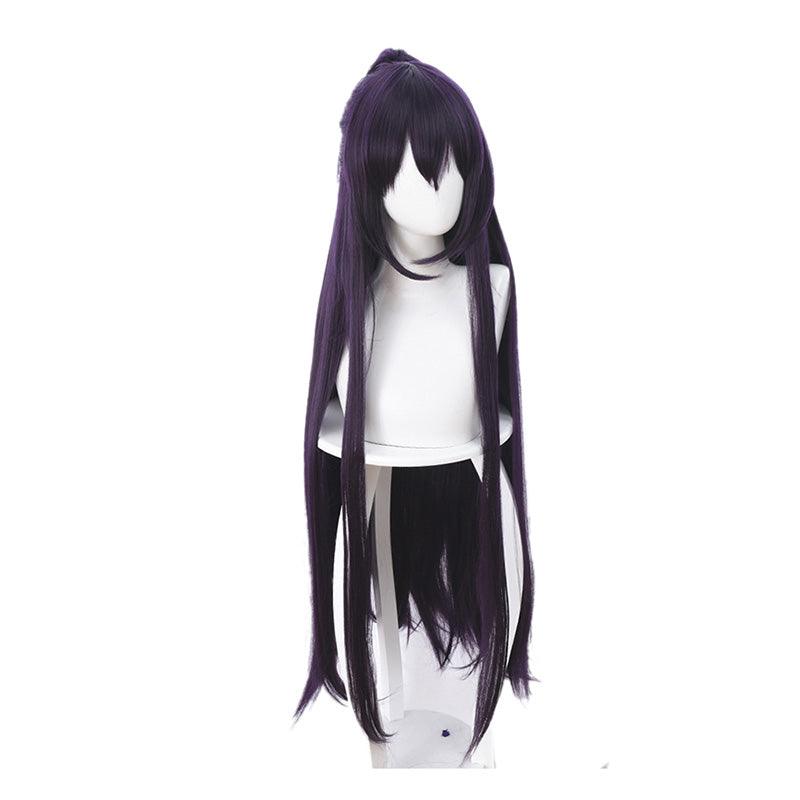 anime date a live tohka yatogami long straight purple cosplay wigs