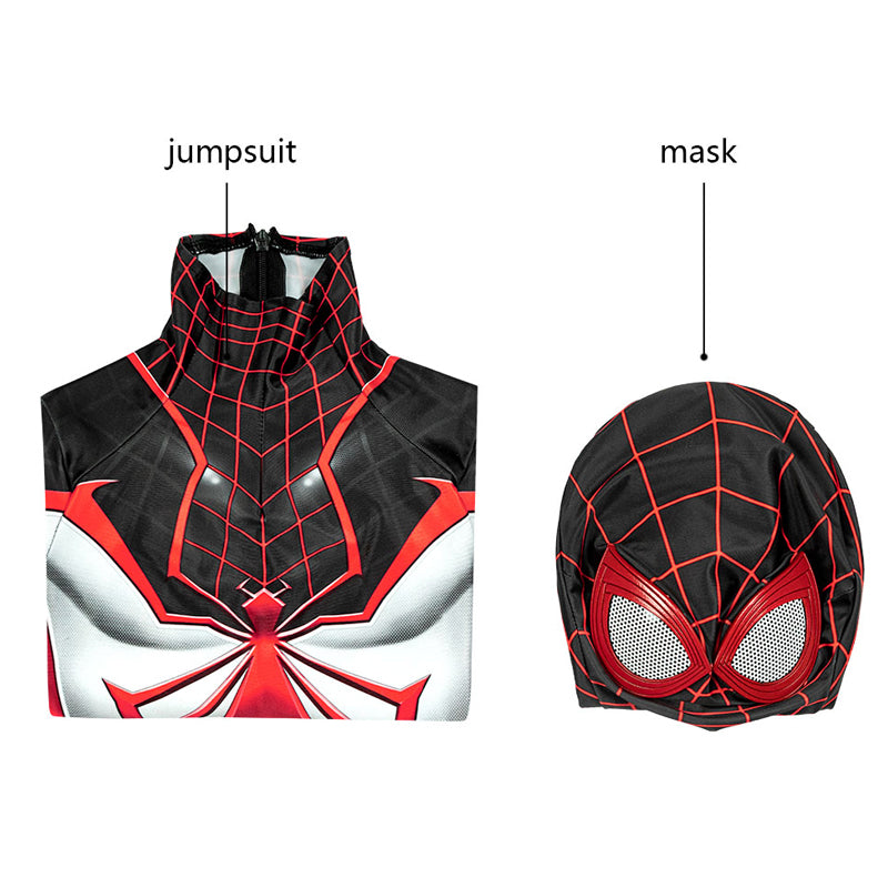 ps5 spider man miles morales t r a c k suit kids jumpsuit cosplay costumes