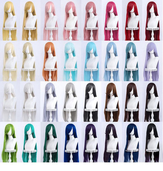 coscrew long straight universal cosplay wig wyb