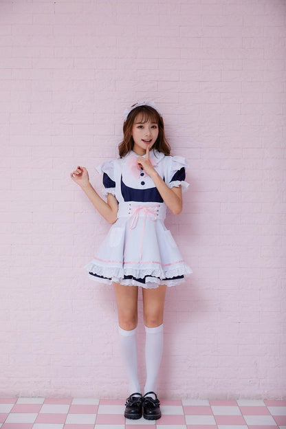 Miku Anime Cosplay Costume French Maid Outfit Dress Sissy Japanese Lolita Fancy Dress - coscrew