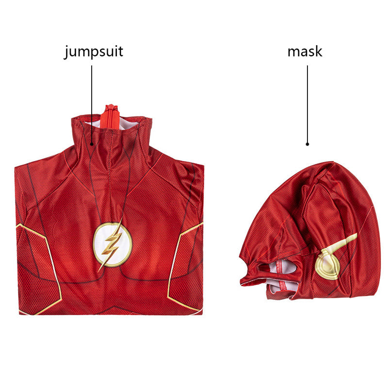the flash season 6 barry allen kids jumpsuit cosplay costumes