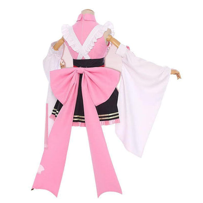 Anime Demon Slayer Kimetsu no Yaiba Kanroji Mitsuri Kimono Maid Outfit Cosplay Costumes