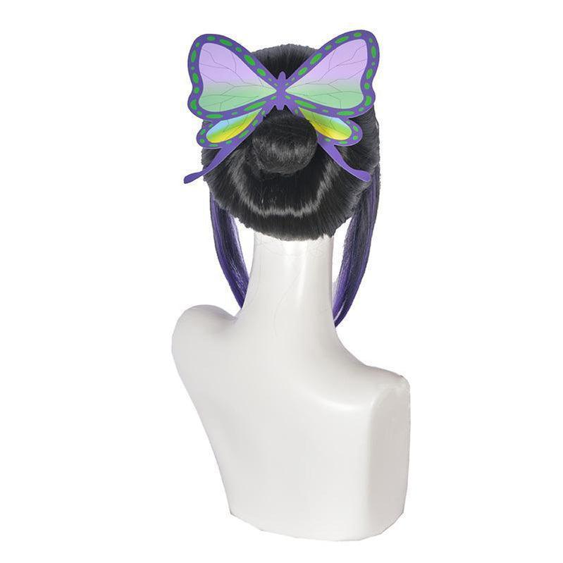 anime demon slayer kimetsu no yaiba cosplay kochou shinobu cosplay wig short purple wig