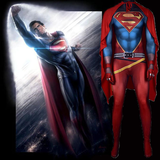 comic man of steel prequel godfall superman costume jumpsuit bodysuit for kids adult
