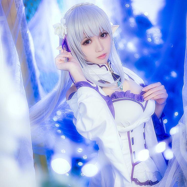 Life In A Different World From Zero Emilia Maid Outfit Lolita Dress Fancy Cosplay Costume