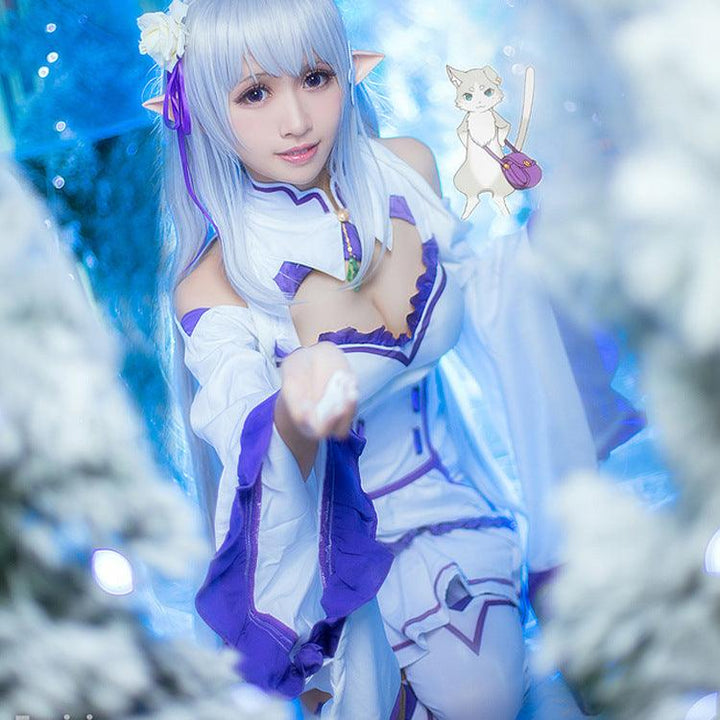 Life In A Different World From Zero Emilia Maid Outfit Lolita Dress Fancy Cosplay Costume