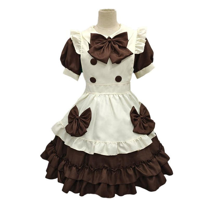 Cafe Waiter Maid Outfit Lolita Dress women clothing Cute Fancy Dress Cosplay Costume