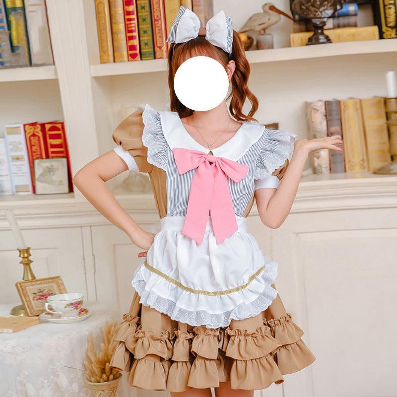 Anime Different World Restaurant Cafe Work Cloth Maid Outfit Lolita Dress Cosplay Costume