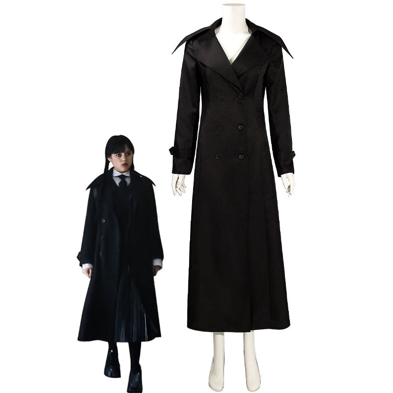 the addams family wednesday addams windbreaker cosplay costumes