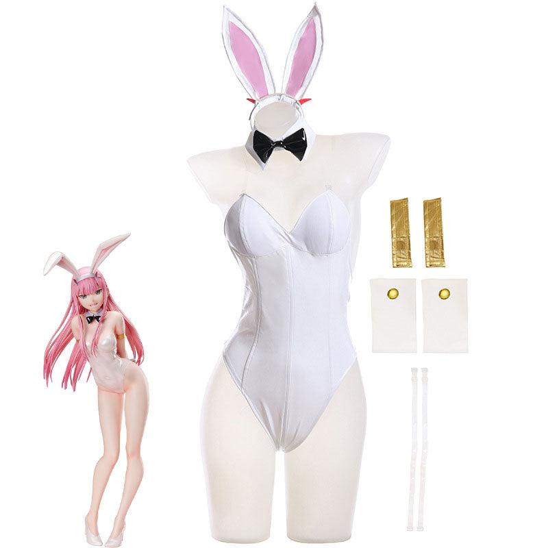 anime darling in the franxx 02 zero two bunny girl white cosplay costumes