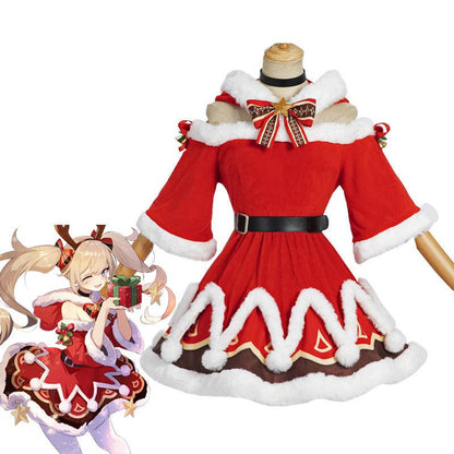 game genshin impact christmas barbara cosplay costume