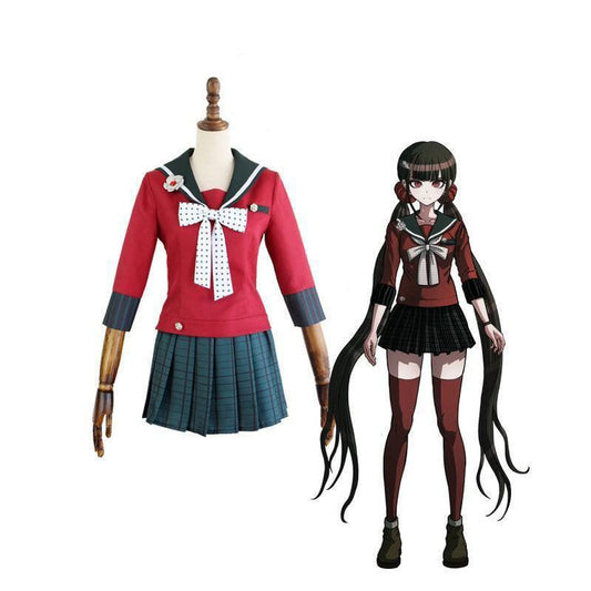 danganronpa v3 killing harmony harukawa maki school uniform cosplay costume set and wig halloween costume
