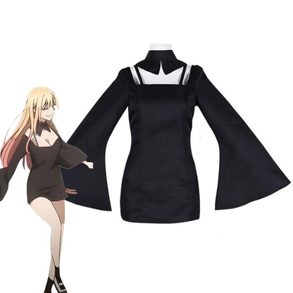 anime my dress up darling marin kitagawa black dress cosplay costume