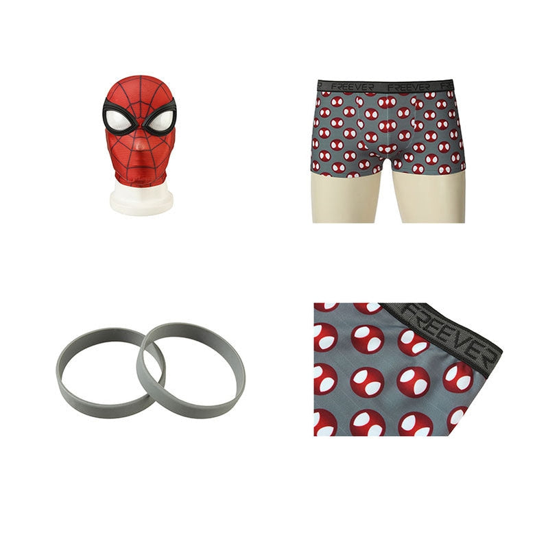 spider man ps4 undies peter parker spiderman cosplay costume with shorts and wristband