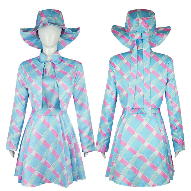 barbie movie 2023 barbie dress cosplay costumes with hat