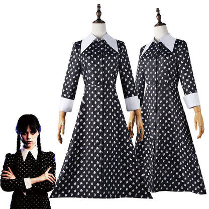 the addams family wednesday christina ricci dress cosplay costumes