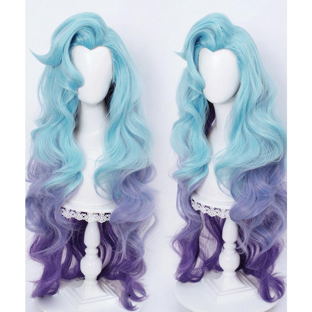 coscrew league of legends the starry eyed songstress seraphine blue long cosplay wig mm61