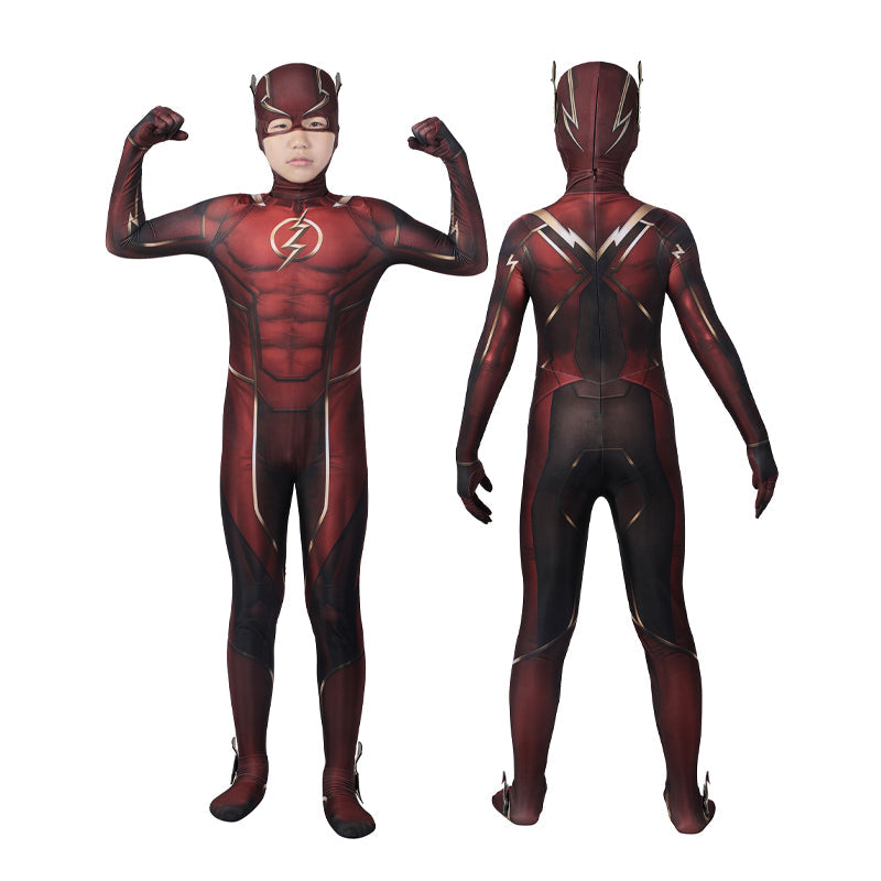 injustice 2 the flash jumpsuit kids cosplay costumes