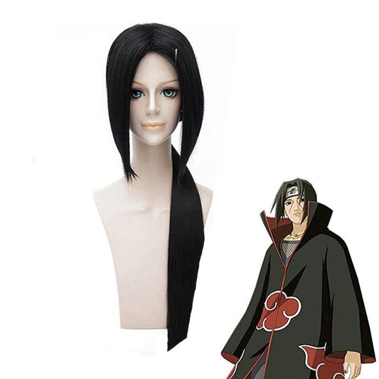 anime naruto uchiha itachi long black cosplay wigs