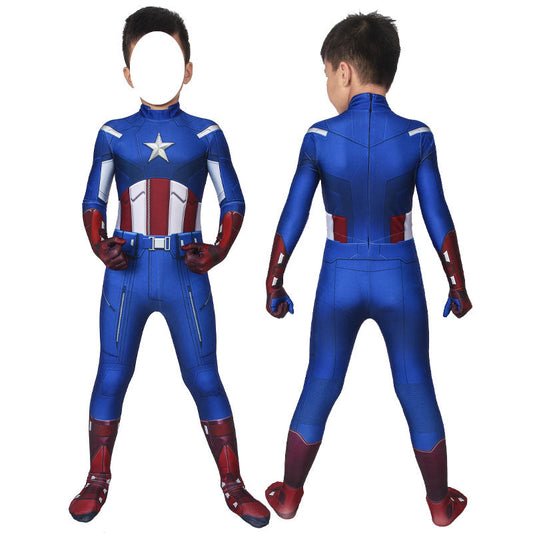 Captain America: The First Avenger Captain America Kids Jumpsuit Cosplay Costumes