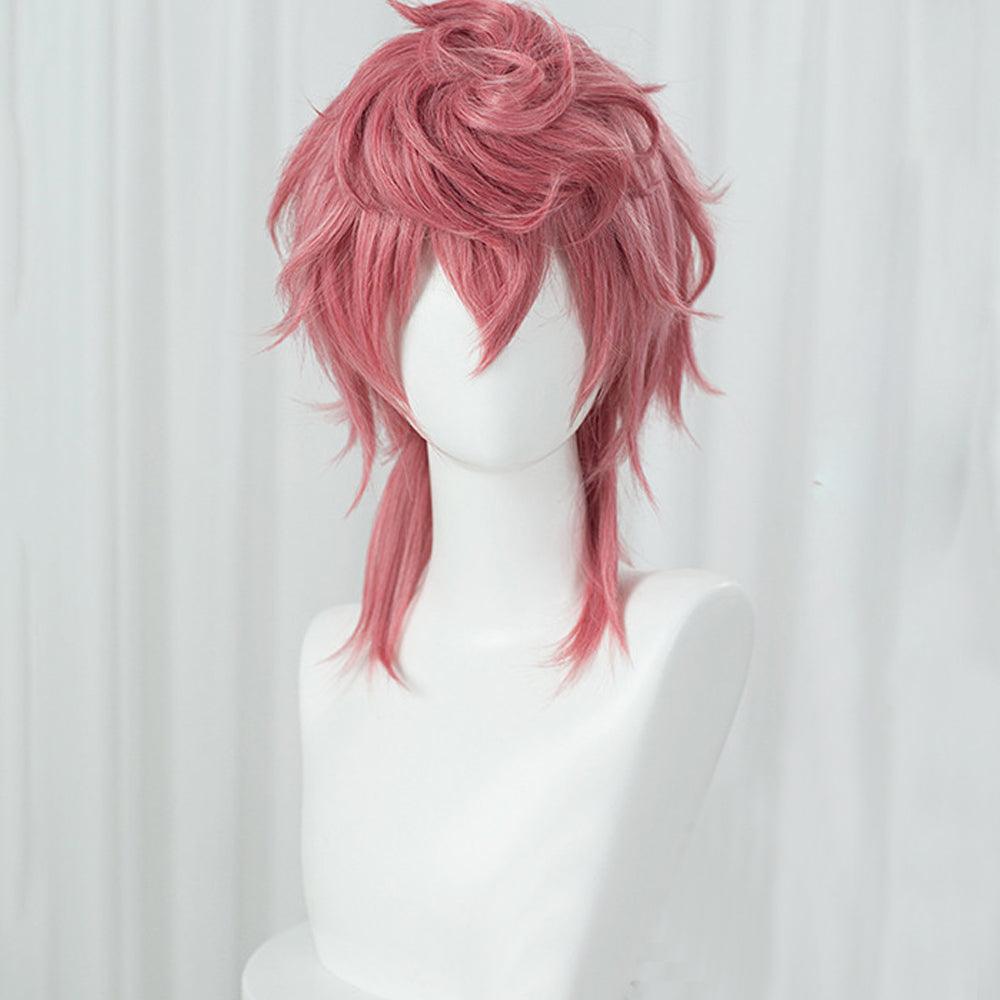 coscrew Anime JoJo's Bizarre Adventure Trish Una Pink Medium Cosplay Wig MM48 - coscrew