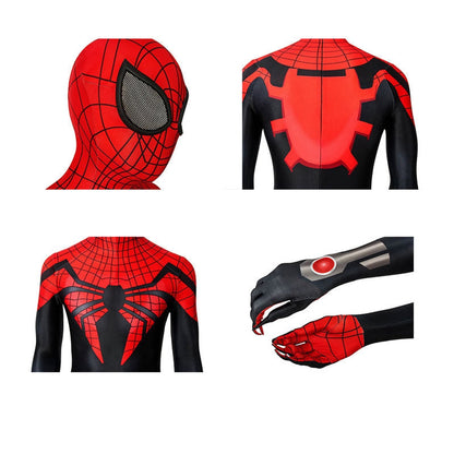 anime spiderman superior spider man elastic force jumpsuit cosplay costume with free headgear