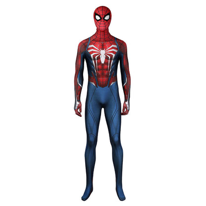 spider man ps5 2 peter parker spiderman jumpsuit cosplay costume with headgear