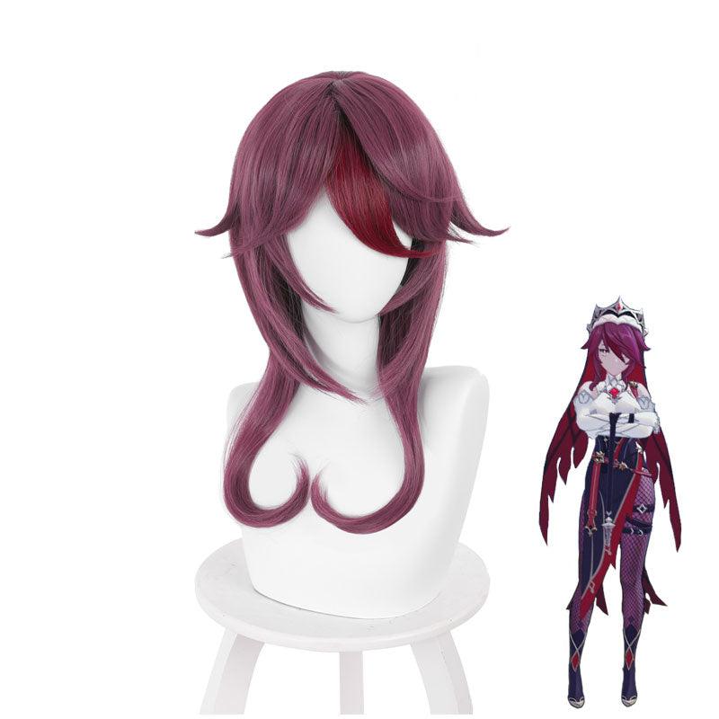 game genshin impact rosaria purple cosplay wigs