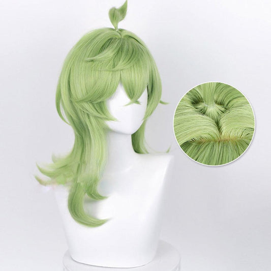 coscrew anime genshin impact collei green medium cosplay wig 539g