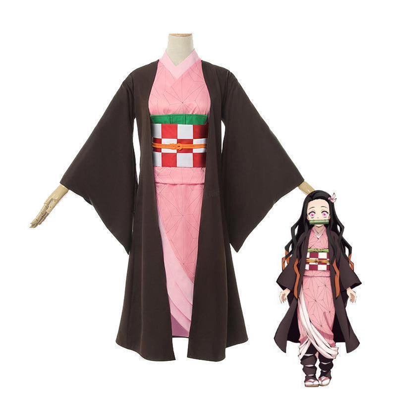Anime Demon Slayer Kimetsu no Yaiba Nezuko Kamado kimono Cosplay Costume