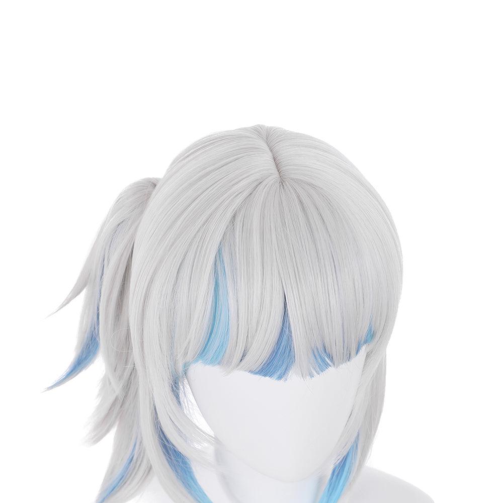 coscrew hololive virtual vtuber gawr gura white and blue medium cosplay wig 444c