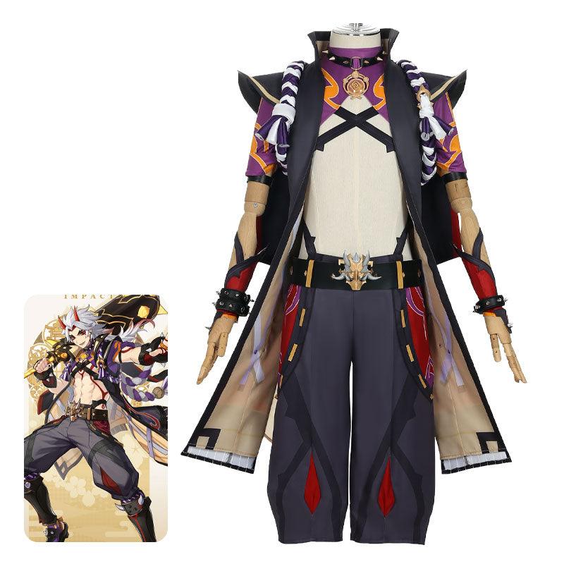 game genshin impact arataki itto fullsuit cosplay costumes