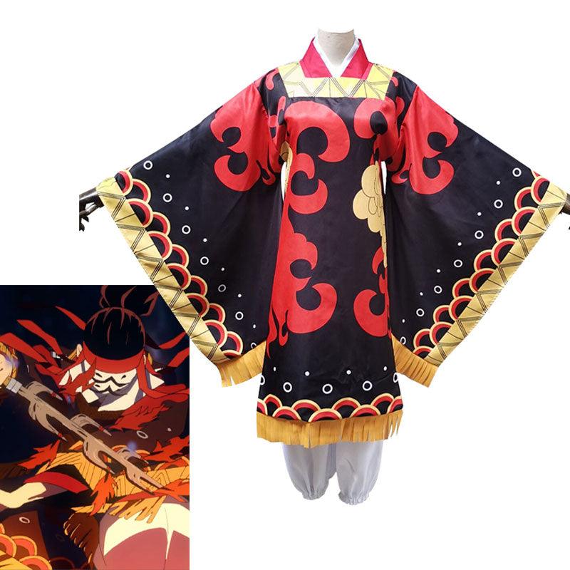 Anime Demon Slayer Kimetsu no Yaiba Tanjuro Kamado Dance of the Fire God Hinokami Kagura Cosplay Costume - coscrew