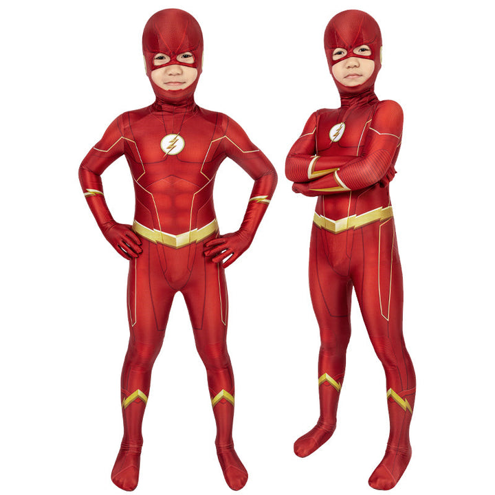 the flash season 6 barry allen kids jumpsuit cosplay costumes