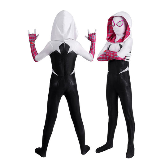 spider man across the spider verse gwen stacy kids jumpsuit cosplay costumes