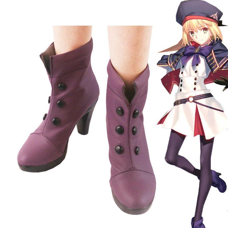 game fgo fate grand order altria pendragon cosplay boots shoes for cosplay anime carnival