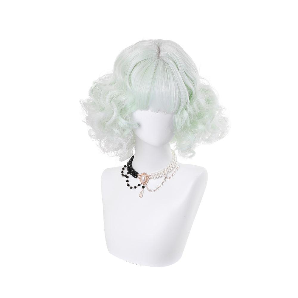 coscrew Rainbow Candy Wigs Pink, Light green Medium Lolita Wig LOLI-011 - coscrew