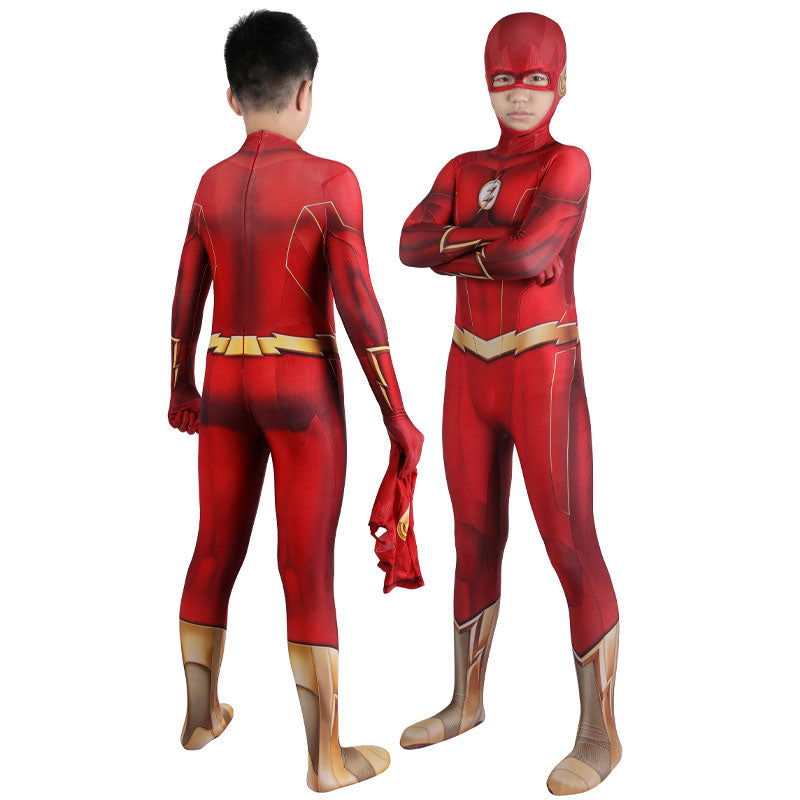 the flash season 8 barry allen kids jumpsuit cosplay costumes