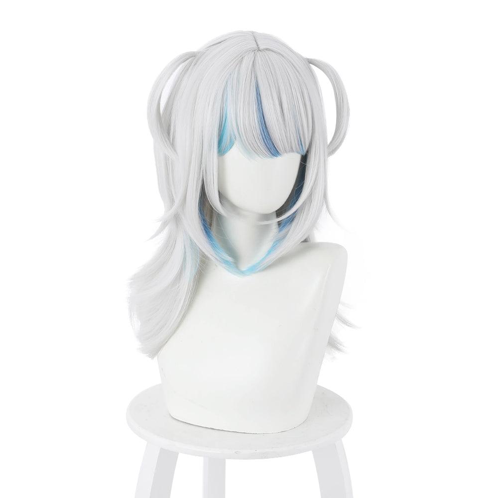 coscrew hololive virtual vtuber gawr gura white and blue medium cosplay wig 444c